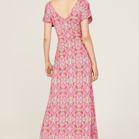 nwt misa Los Angeles Carlotta Ruched Maxi Dress women's cut out dress size md - Picture 3 of 11